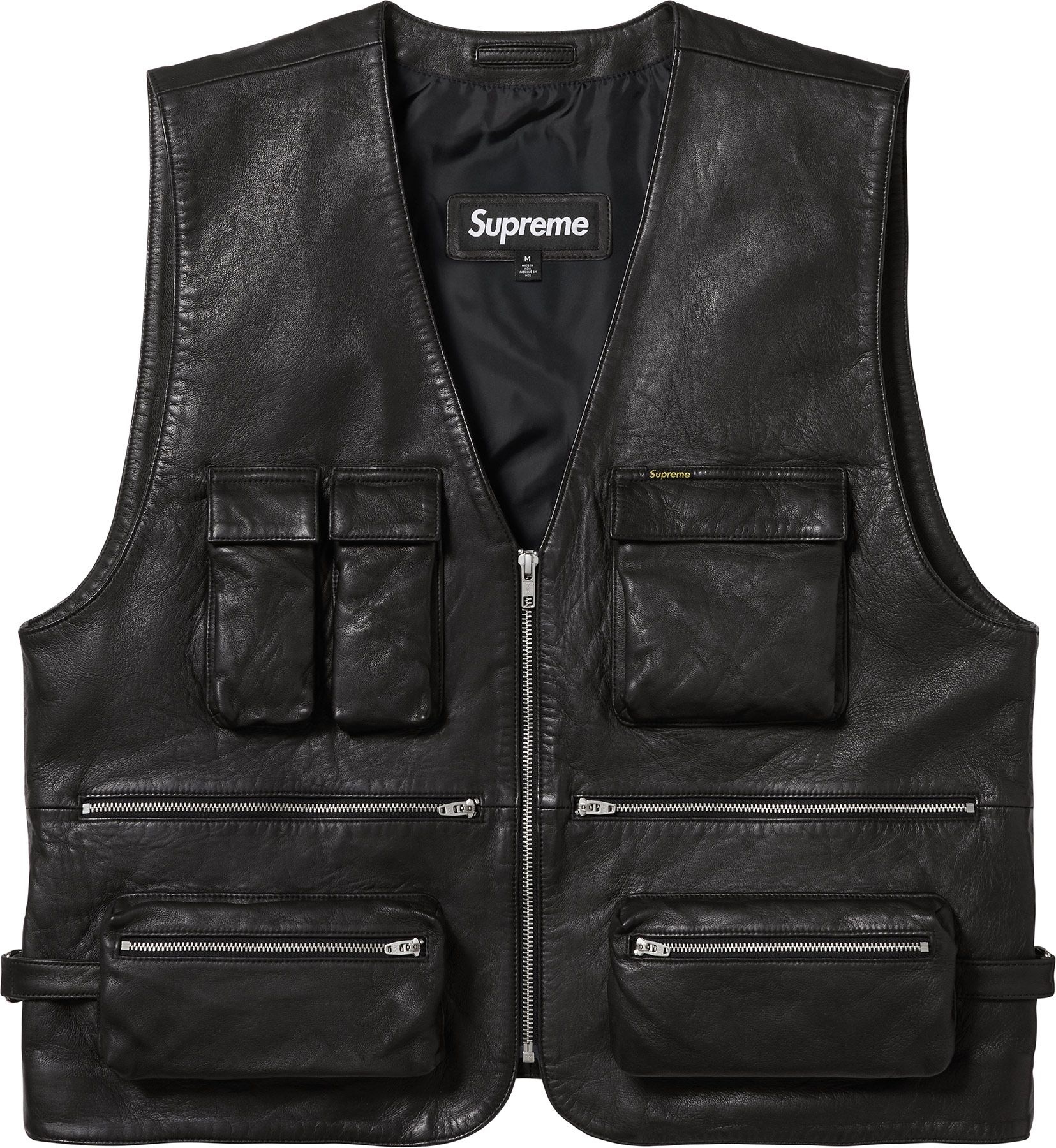 Leather Cargo Vest view 8